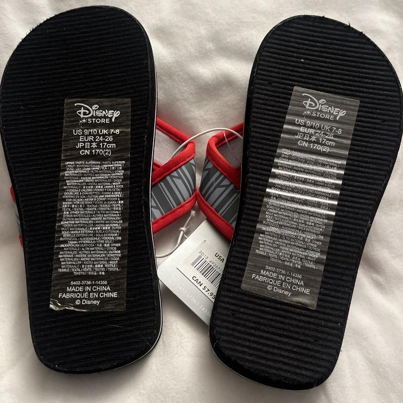 NWT DISNEY Store AVENGERS FLIP FLOPS SIZE 9/10