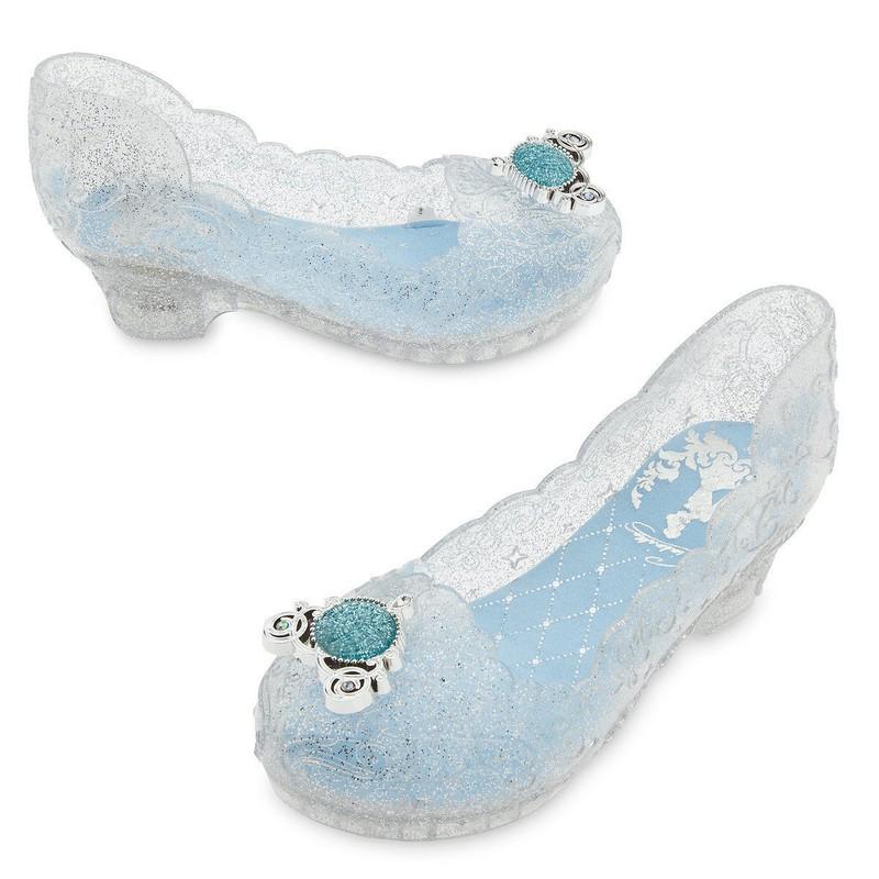 NWT Disney Store Cinderella Costume Shoes Sparkle Girls 7/8
