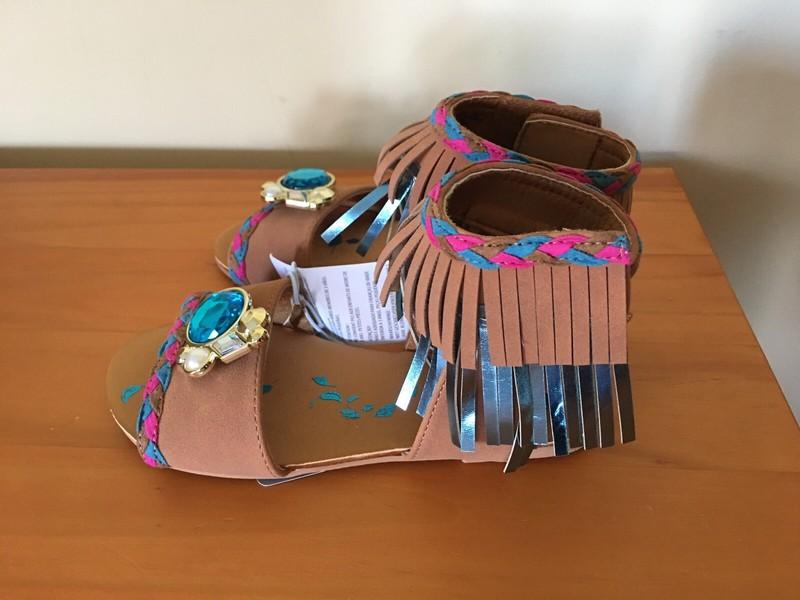 NWT DISNEY STORE PRINCESS POCAHONTAS COSTUME SHOES GIRLS Sandals