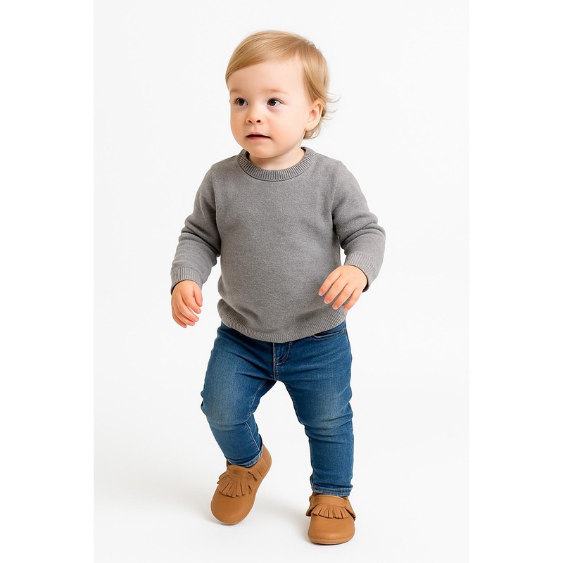 NWT Genuine Leather Baby Moccasins – Classic Tan Fringe - 18-24 Months