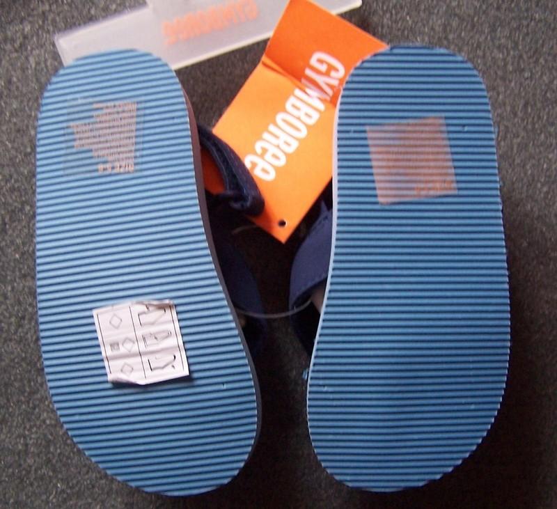 NWT GYMBOREE BLUE COLORFUL FISH FLIP FLOP SANDALS SZ 5 / 6