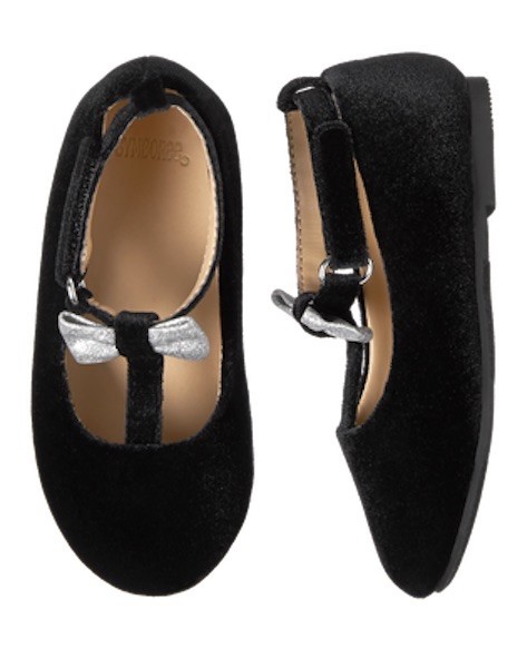 NWT GYMBOREE Fancy and Fun Black Flats Dress Shoes Girl Toddler 5 7 8 9