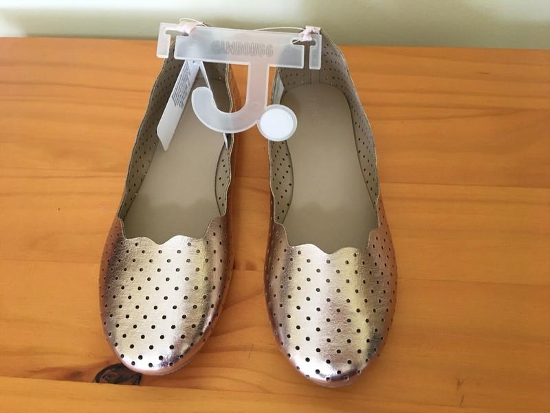 NWT Gymboree Girls Flat Dress Shoes Metallic Rose Gold Many Sizes