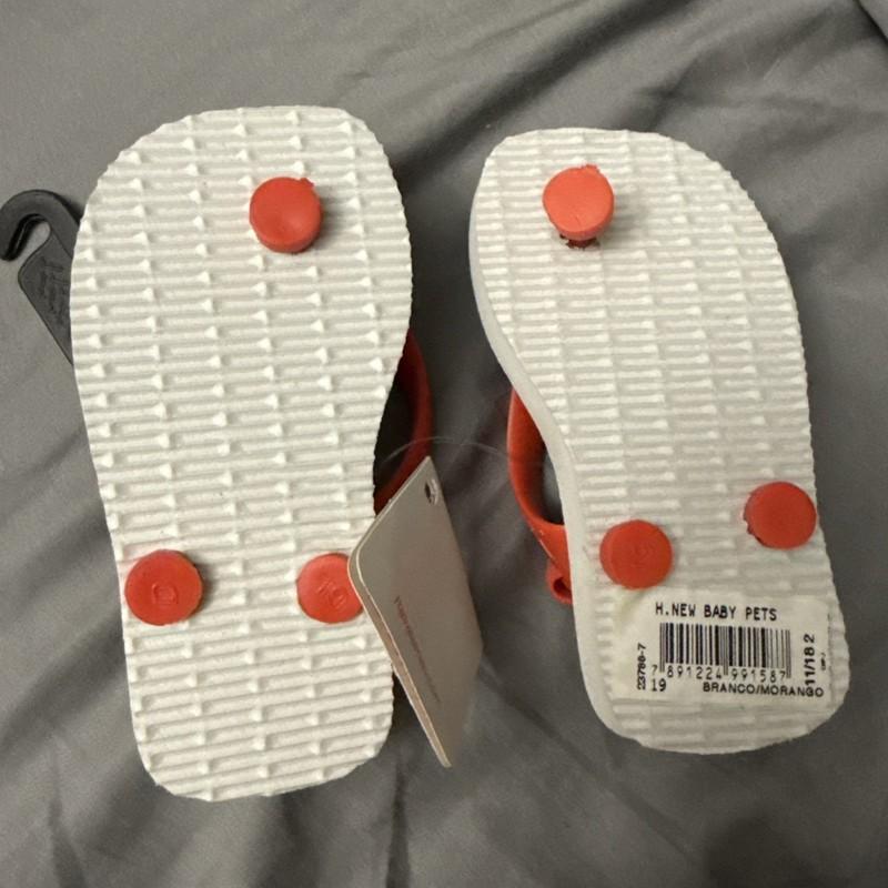 NWT HAVAIANAS PANDA BABY FLIP FLOPS Back Strap Sandals Child’s Size 5C