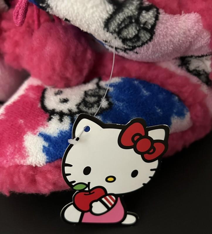 NWT Hello Kitty By Sanrio Pink Plush Bootie Slippers Girls Size 11-12 $30 Tag