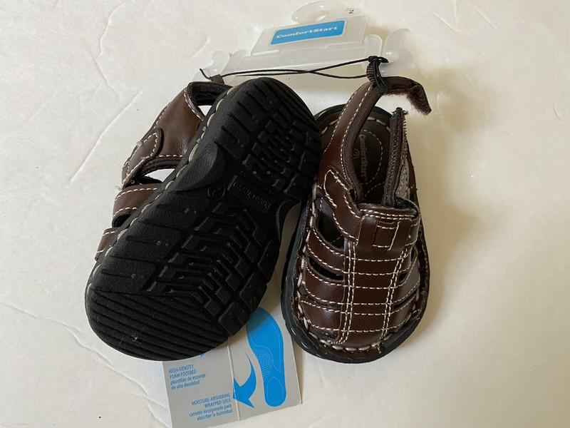 NWT INFANT BOYS FADED GLORY COMFORT START SANDALS SZ-2 NWT