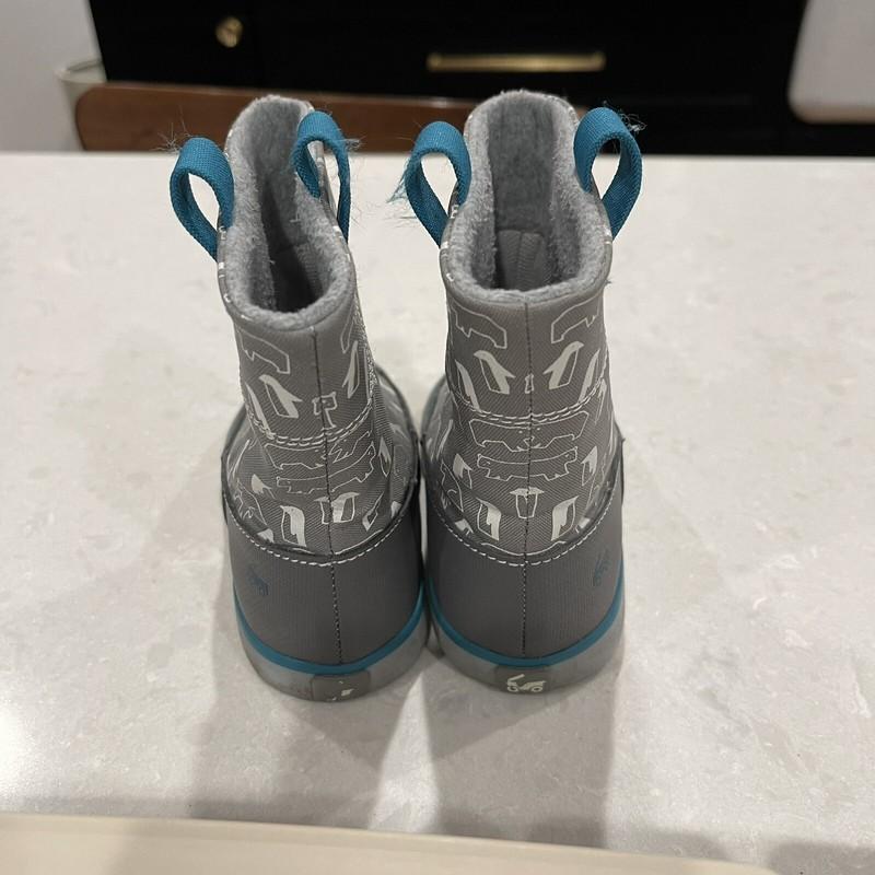 NWT Little Boys See Kai Run Snow Friend Ripley Winter Boots Size 8 Blue Gray