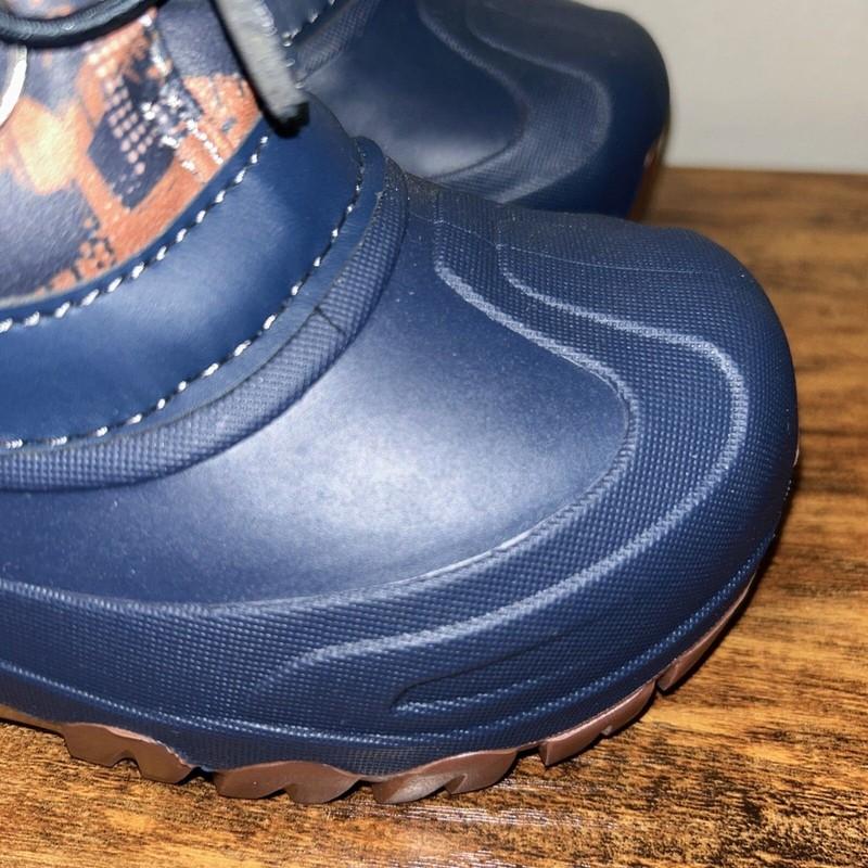 NWT Member's Mark Youth Snow Boots Size 11/12 Navy/ Orange Boy