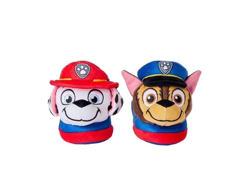 NWT Nickelodeon Paw Patrol Toddler Boys Girls Slippers Chase & Marshall Sz 9/10