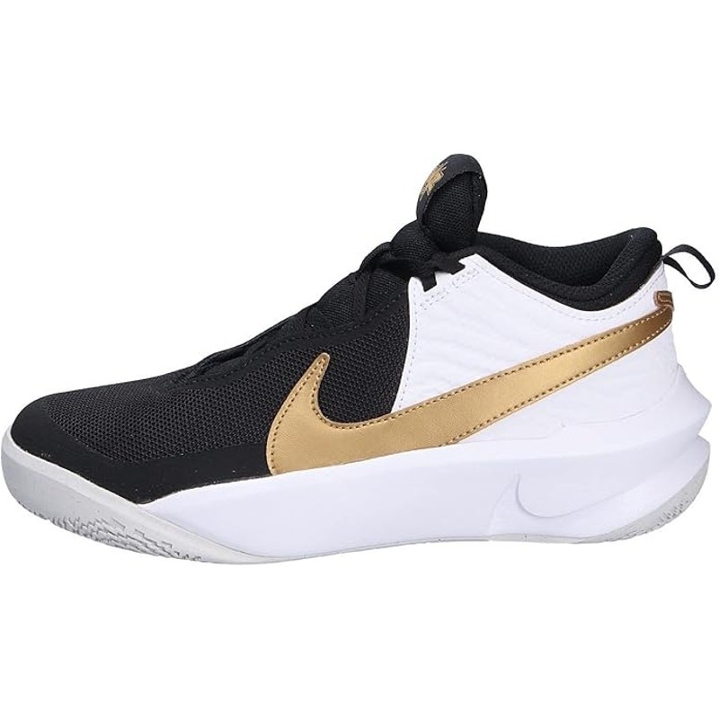 NWT Nike Unisex Team Hustle D 10 Basketball Shoes Black/Gold/White Size 7