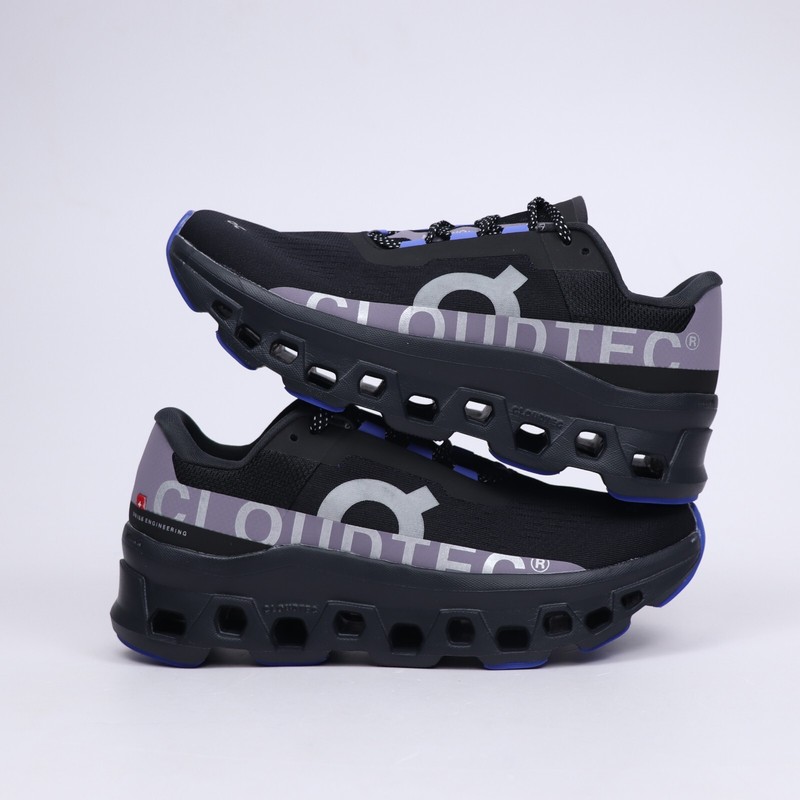 NWT On Running CloudMonster Monster Shock Absorbing Men's Shoes Black Gray Blue