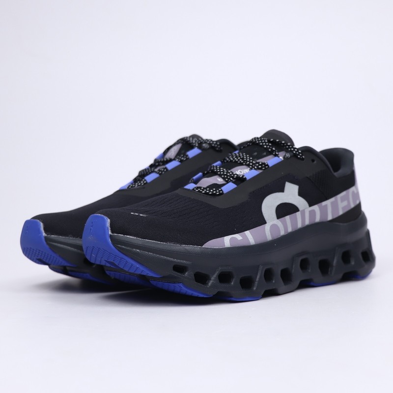 NWT On Running CloudMonster Monster Shock Absorbing Men's Shoes Black Gray Blue
