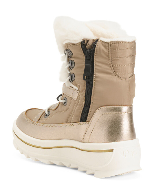 NWT PAJAR ​Girl's Tacey Low Kids Waterproof Faux Fur Trim Winter Boot MRSP: $150