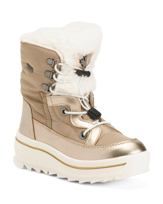 NWT PAJAR ​Girl's Tacey Low Kids Waterproof Faux Fur Trim Winter Boot MRSP: $150