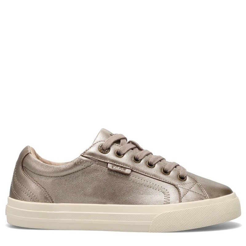 NWT Taos Plim Soul Lux Women’s Leather Sneaker – All Day Comfort Champagne 7.5