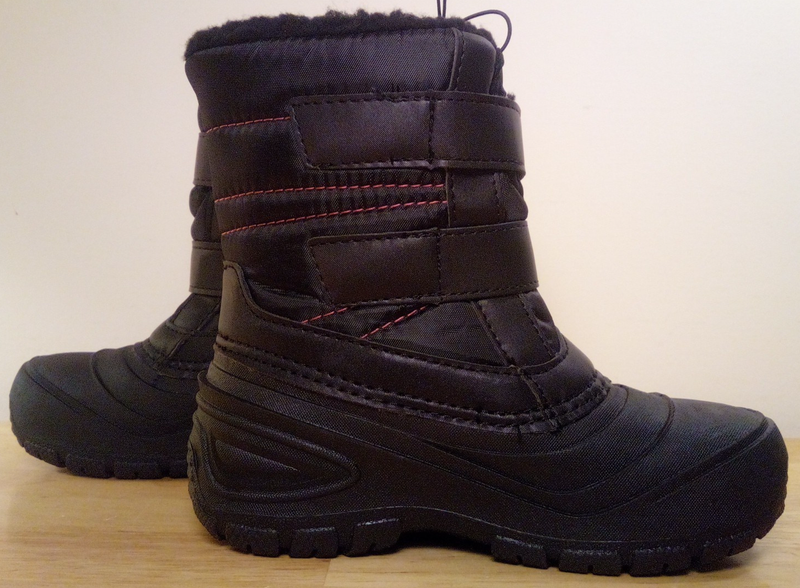 NWT Wonder Nation Toddler Boys Winter Boots Temp Rated Black Red Size 7 10 11 13