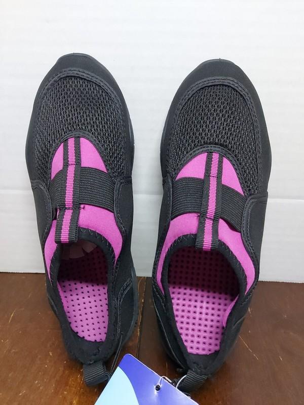 O'Rageous Girls Black & Pink 2D Swim Shoes. Free Shipping