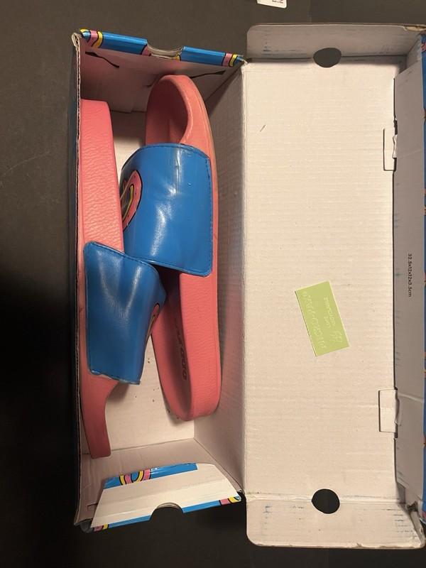 Odd Future Slides Size 10 Men's With Box OF Pink And Blue