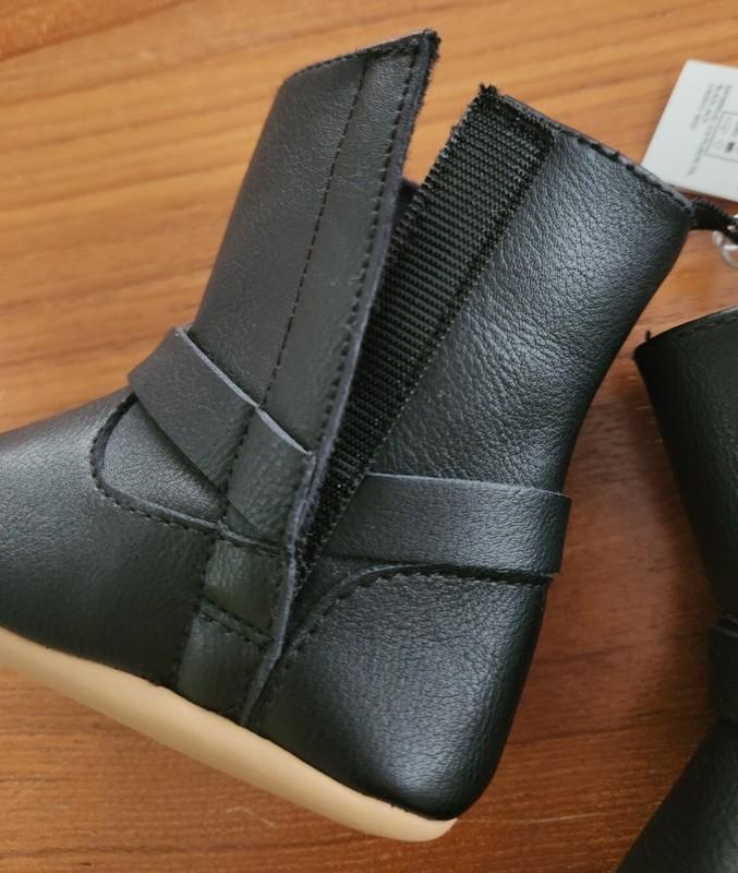 Old Navy Baby 6-12 MONTHS Crib Shoe Fall Winter Fashion Boots Black New #31823