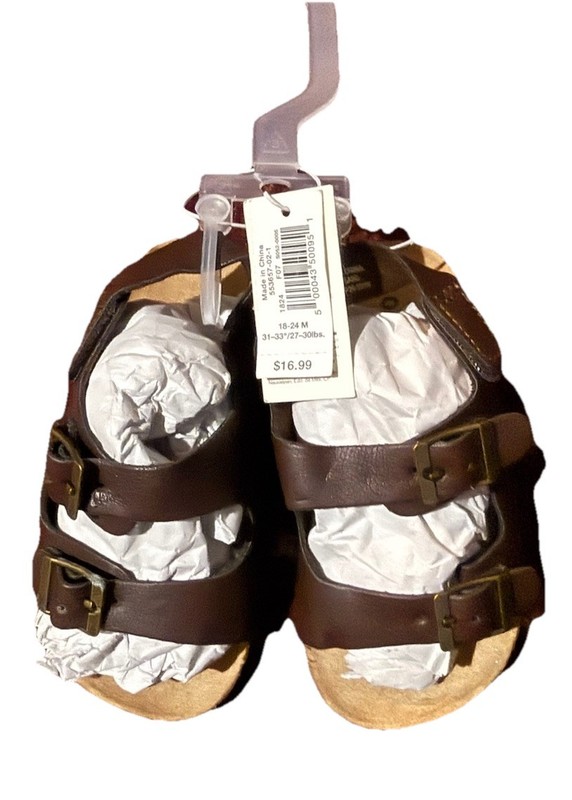 Old Navy Baby Earth Brown Sandals Size 18-24months NWT