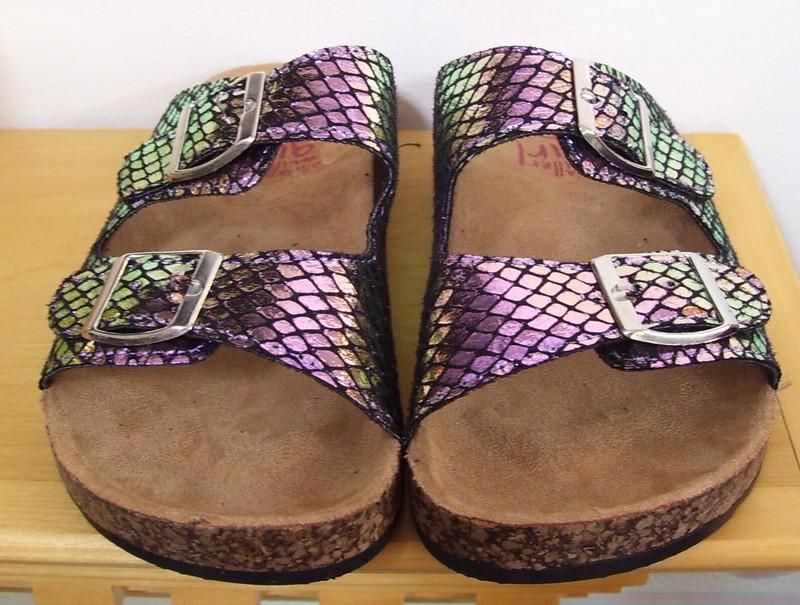 Olivia Miller Girl Shimmery Mermaid Slip On Slide Sandals Youth Sz 2 Or 3