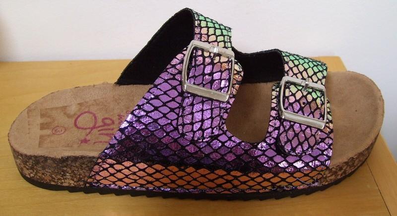 Olivia Miller Girl Shimmery Mermaid Slip On Slide Sandals Youth Sz 2 or 3