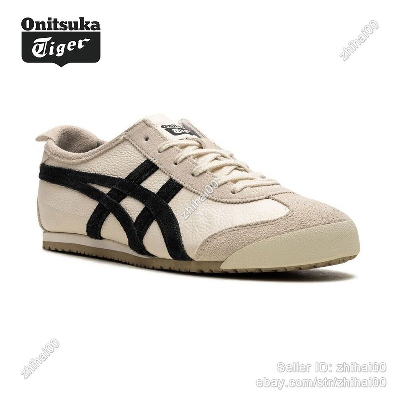 Onitsuka Tiger MEXICO 66 Yellow/black Leather Sneakers Unisex Classic Comfort