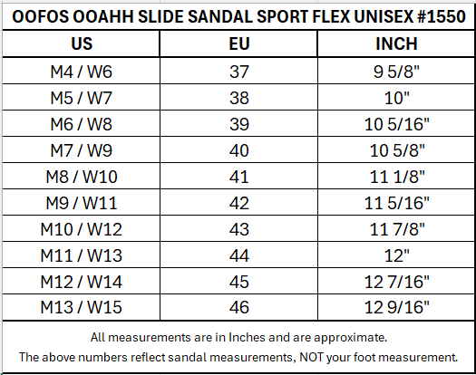 OOFOS OOAHH Sport Flex Lightweight Recovery Slide Sandal #1550 Pick Size Color