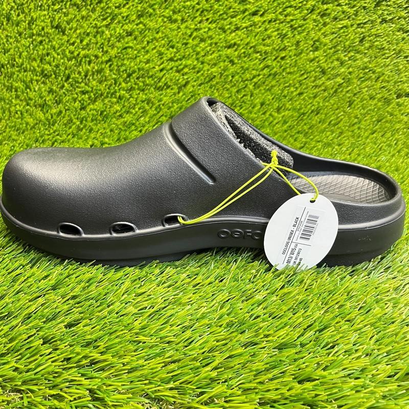 Oofos OOcloog Mens Size 13 Black Casual Walking Slip On Recovery Clog Sandals