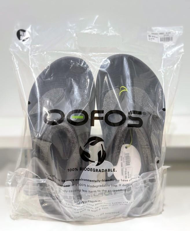 Oofos OOriginal Thong Unisex Sandals Black - Men's US 6/ Women's US8