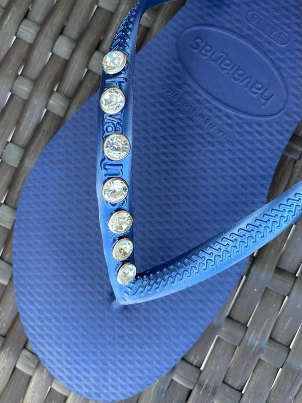 Original Flip Flops Women Slim With Crystals And Personalized Charm
