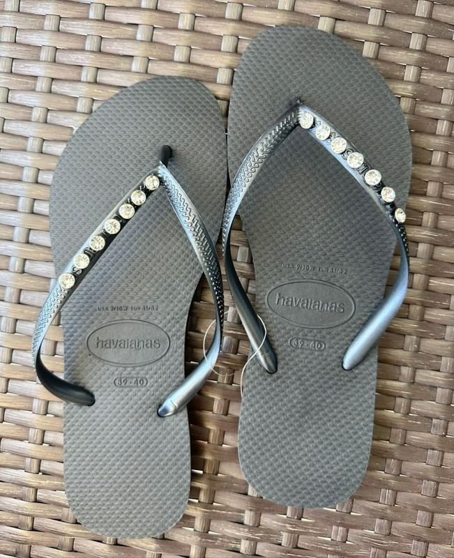 Original Flip Flops Women Slim With Crystals And Personalized Charm