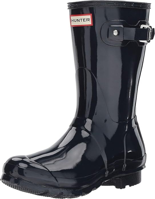Original Hunter Women's Original Short Gloss Snow Boots - Navy Gloss - NEW