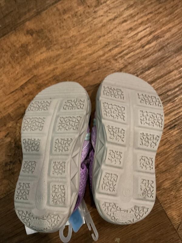 OSHKOSH B'Gosh Abe Purple Hook & Loop Sandals Toddler Girls Size 9