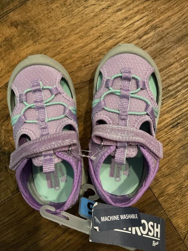 OSHKOSH B'Gosh Abe Purple Hook & Loop Sandals Toddler Girls Size 9