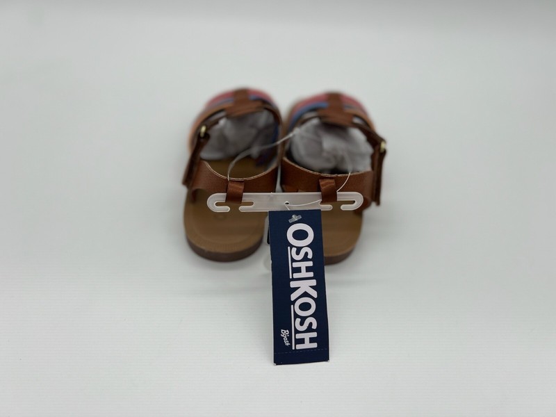 OshKosh B’gosh Amalie Sandals Girl's Size 12 Tan Multi Toddlers Ankle Strap