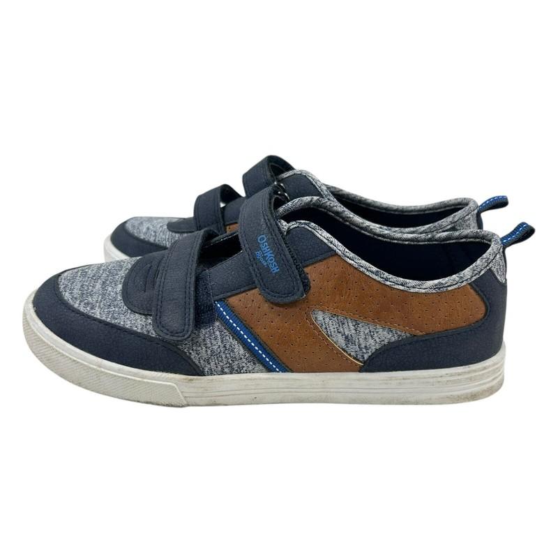OshKosh B'gosh Boys Navy Brown Robin Casual Self Fastener Casual Sneakers 3