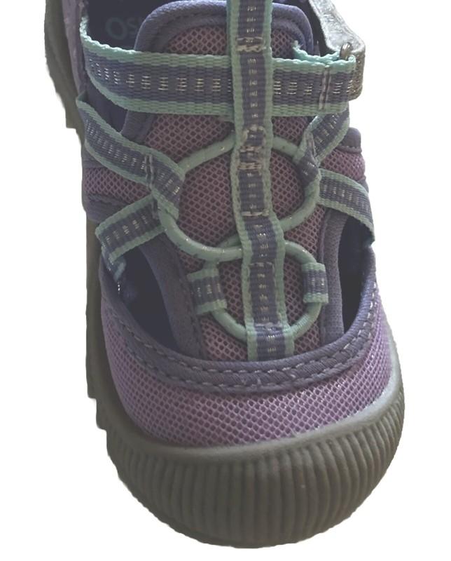OshKosh B'gosh Flexible Outsole Bump Toe Shoes Size 7 Purple Sparkle