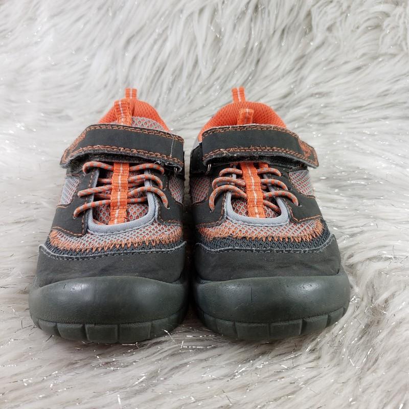 OSHKOSH B'GOSH Gray Orange Casual Active Easy On Shoes Little Kids Size 10