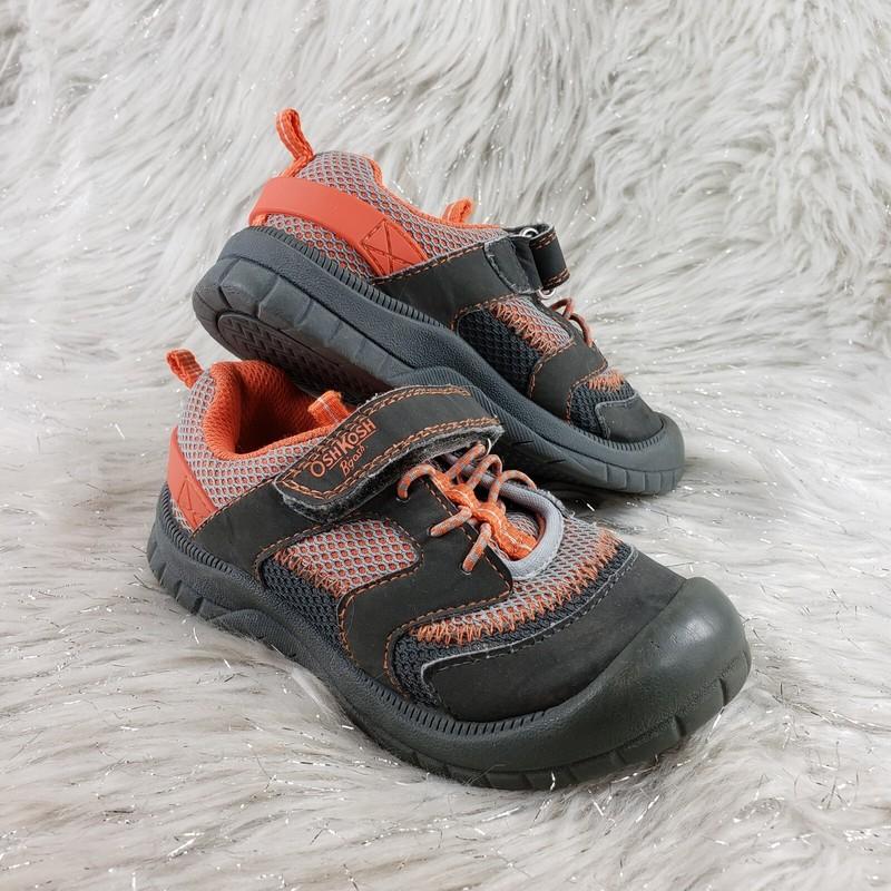 OSHKOSH B'GOSH Gray Orange Casual Active Easy On Shoes Little Kids Size 10