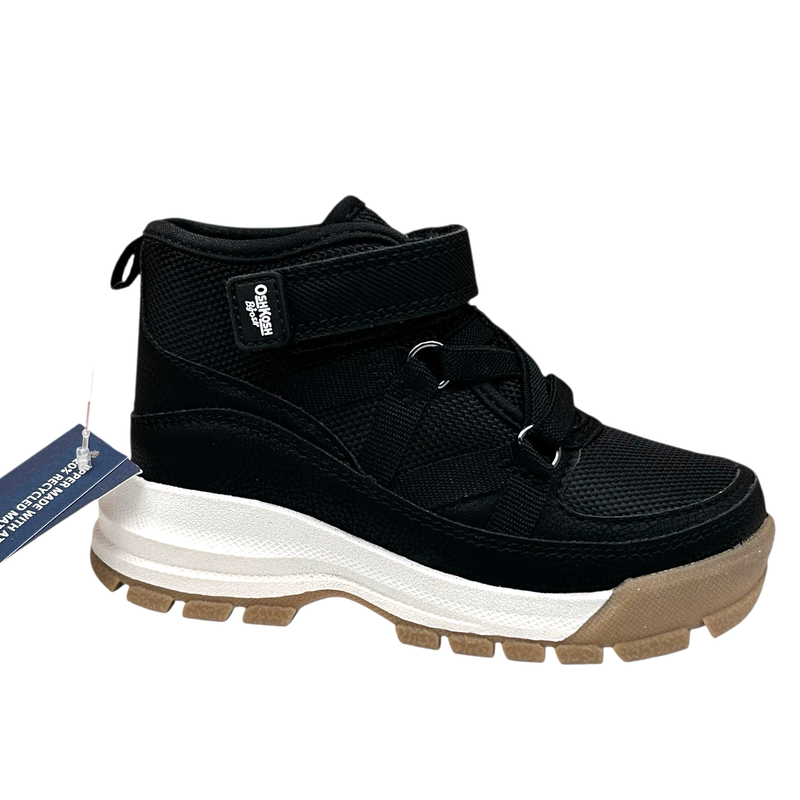 Oshkosh B'gosh Tao Toddler Boys Slip-on Ankle Boots Size 8 Black-Tan-White Shoes