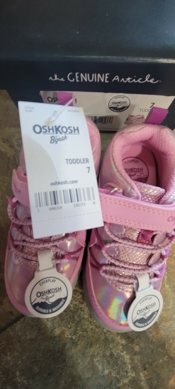 Oshkosh B'Gosh Toddler Cycla Sneaker Bumper Toes Lilac Size 7