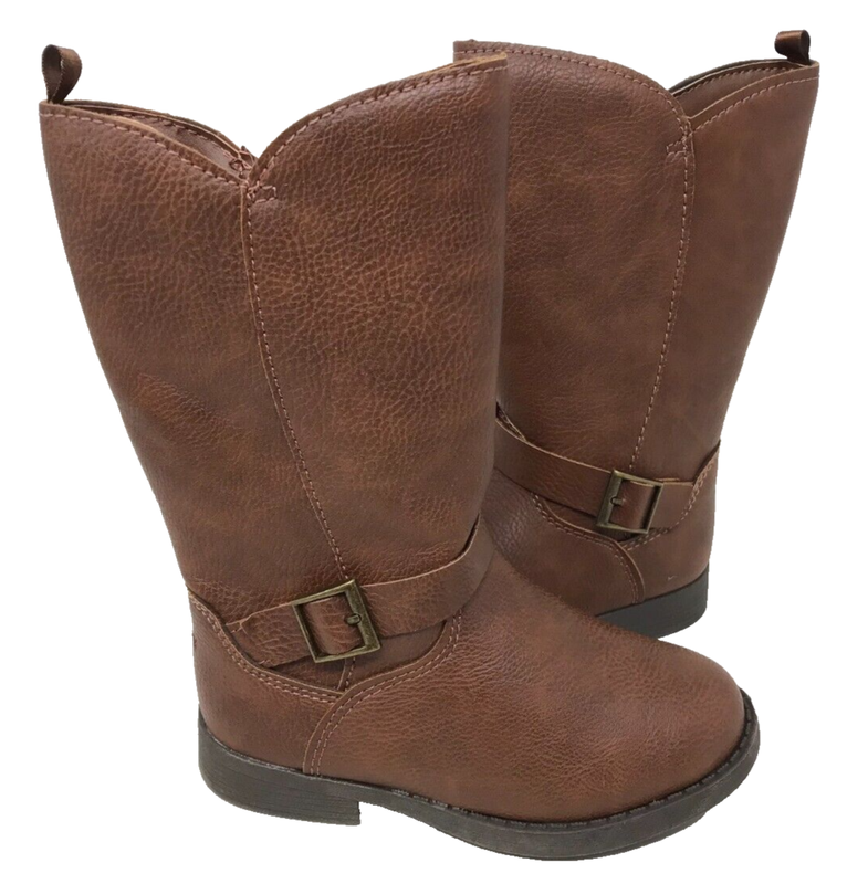 OshKosh B'gosh Toddlers Girl Lumi Mid-Calf Riding Boots Brown Size:8 97T