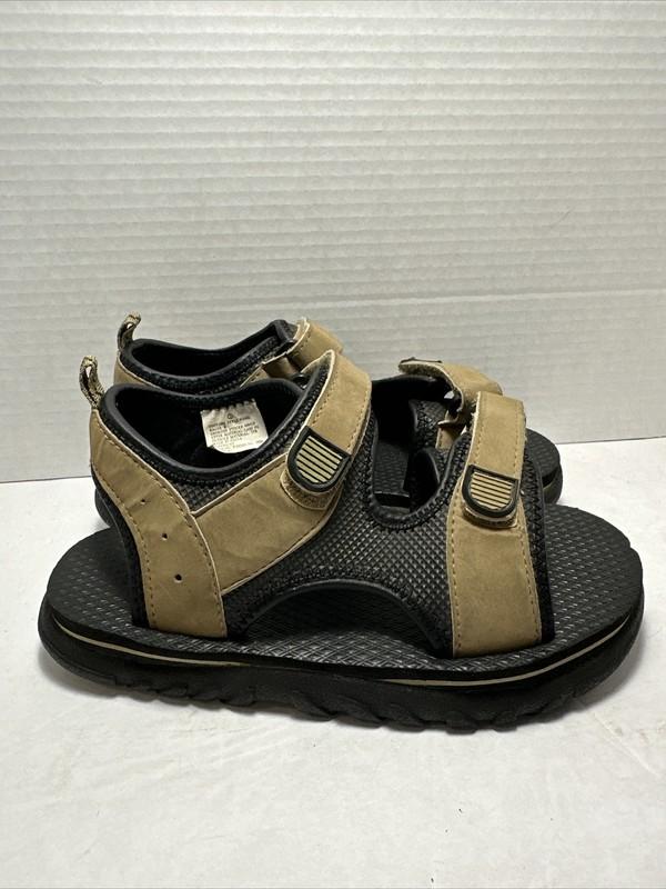 Oshkosh Boys Sandals Youth Sz 3 Vellcro Strap Sports Sandals Tan Excellent CC-2