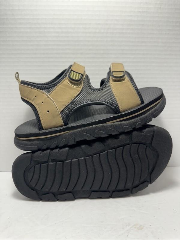 Oshkosh Boys Sandals Youth Sz 3 Vellcro Strap Sports Sandals Tan Excellent CC-2