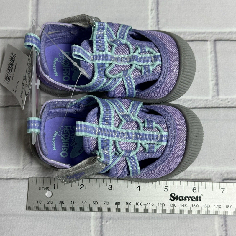 OshKosh Everplay Flexible Outsole Bump Toe Sandal Purple Lilac Toddler Size 5