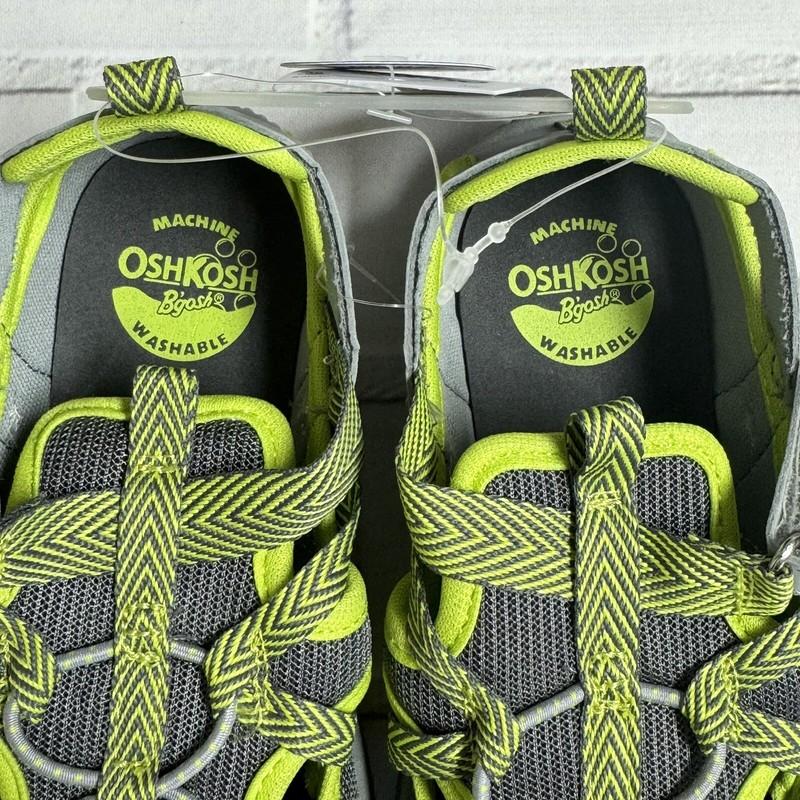 OshKosh Everplay Flexible Outsole Bump Toe Sandal Neon Green Toddler Size 12