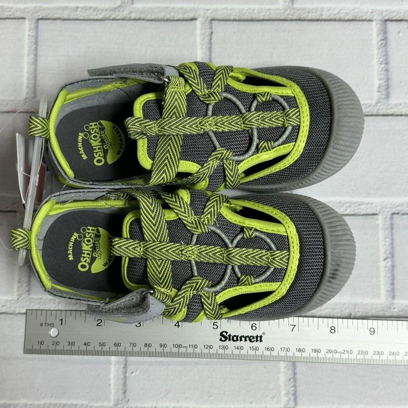 OshKosh Everplay Flexible Outsole Bump Toe Sandal Neon Green Toddler Size 12