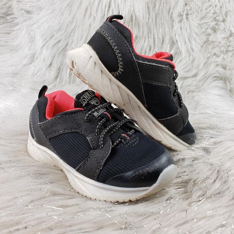 OSK KOSH B'GOSH Black Pink Easy On Casual Shoes Toddler Kids Size 7