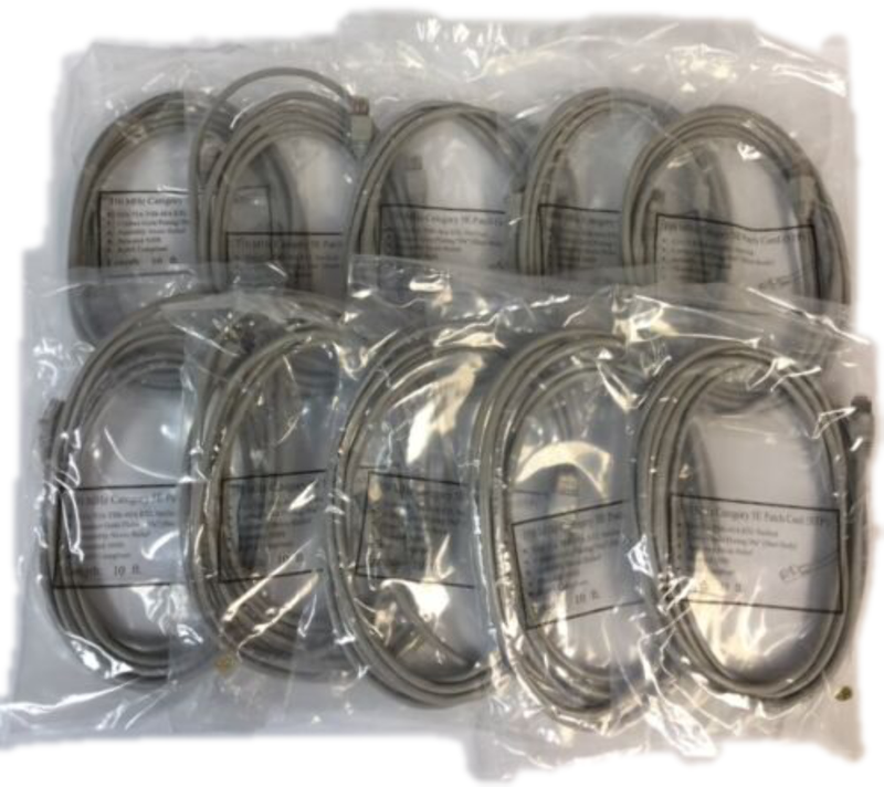 Pack of 10 10' ft Cat5E Patch LAN Network Ethernet Cables STP SHIELDED 350mMHz